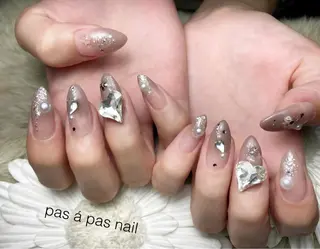 セミロング ネイル Yakko pas á pasのネイルデザイン