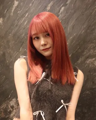 セミロング カラー レイヤーカット /ハイトーンchaoのヘアスタイル