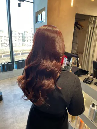 ロング カラー 暖色/ハイトーン/ カラー/HBLのヘアスタイル