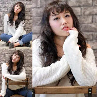 ロング パーマ 柴田 陽平のヘアスタイル