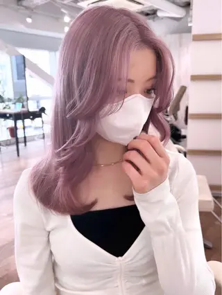 セミロング カラー お肌トーン🆙カラー 全ての女性を艶髪にのヘアスタイル