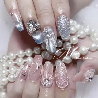 ネイル M✨ワンホン風ネイル パラジェル取扱🦋リのネイルデザイン