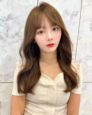 セミロング カラー 韓国ヘア🤍顔周り/ 髪質改善✨/林遼一郎のヘアスタイル