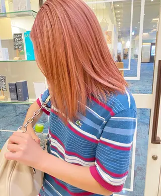 セミロング カラー riho/ブリーチ/ デザインカラー/辻堂のヘアスタイル