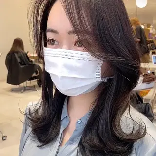 ミディアム 韓国ヘア🇰🇷髪質 改善たけるのヘアスタイル