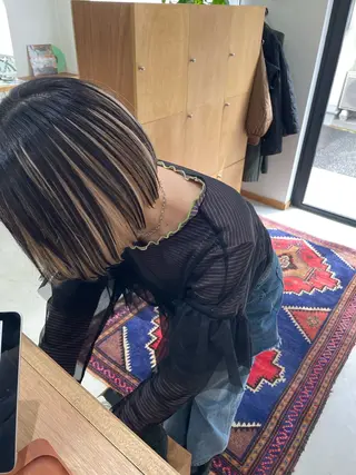 ミディアム カラー パーマ ヘアアレンジ メンズ tatsumi/ボブ ウルフ/レイヤーのヘアスタイル