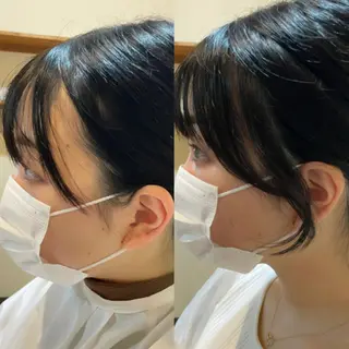 ミディアム カラー ヘアアレンジ チヒョ🦋 韓国hair🇰🇷のヘアスタイル