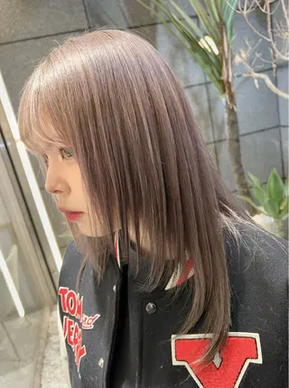 セミロング カラー 学生人気no.1 🦋ナツミのヘアスタイル