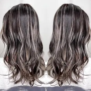 セミロング カラー 縮毛/レイヤー 韓国/橋口のヘアスタイル