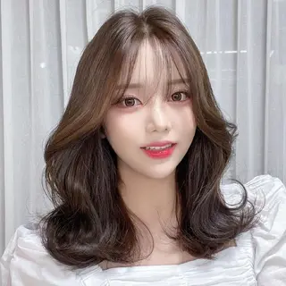 セミロング 韓国風cut/ 縮毛矯正/正岡幹康のヘアスタイル