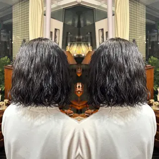 ミディアム パーマ ☻モエカ/ハイトーン アレンジ☻のヘアスタイル