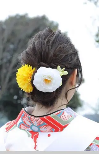 ミディアム ヘアアレンジ 青野 文香のヘアスタイル