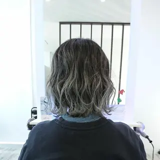 ミディアム カラー ヘアアレンジ 小林 伸行のヘアスタイル