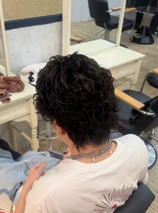 メンズ デザインカラー/ コーンロウのヘアスタイル