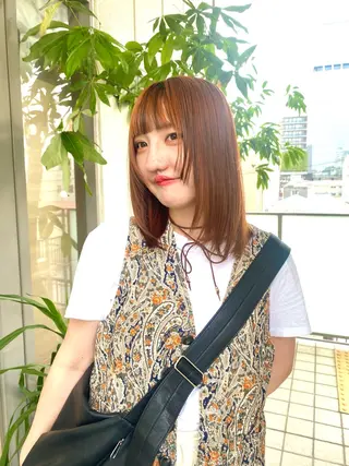 ミディアム カラー 🍈yurina 福岡/パーマ🍈のヘアスタイル