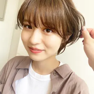 ショート カラー パーマ ヘアアレンジ Riposo.所属・✨艶髪✨ 奈須晴香のヘアスタイル