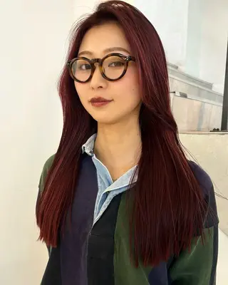 カラー 暖色カラー/ ネイル momo🍀☆*:°のヘアスタイル
