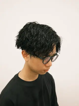 ミディアム パーマ メンズ 🏁メンズパーマ/ RYOYAのヘアスタイル