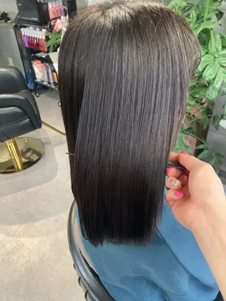 セミロング 髪質改善☺︎縮毛矯正 ふじい まりんのヘアスタイル