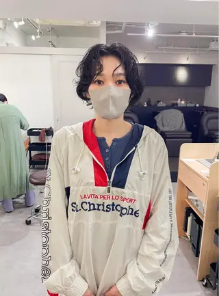 ショート パーマ パーマ* 顔まわり似合わせのヘアスタイル