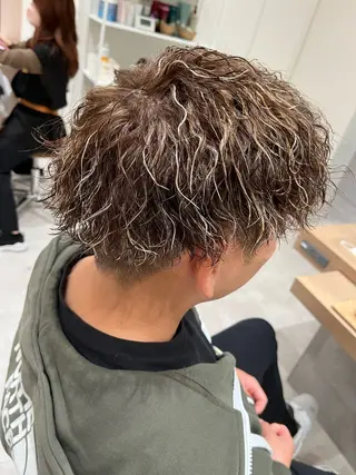パーマ メンズ 桑原 りゆのヘアスタイル