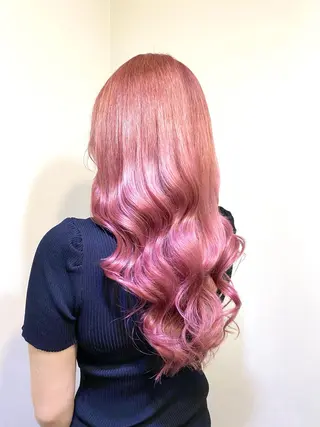ロング カラー ブリーチ毛対応酸性 ストレート🌈サキのヘアスタイル