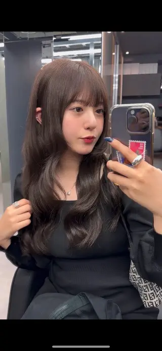 ロング 韓国風/ワンホンヘア 髪質改善/MaCoのヘアスタイル