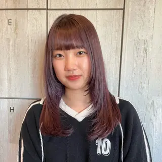 ロング 夏向/ハイトーン /パーマのヘアスタイル