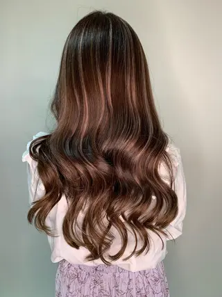 ロング カラー ヘアアレンジ alpha. カラーエクステ下妻のヘアスタイル