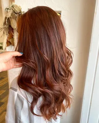 ロング カラー パーマ ヘアアレンジ 美容室 ソンリエのヘアスタイル