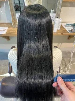 ロング カラー フェザーパーマ🌙 毛流れ yuzukiのヘアスタイル