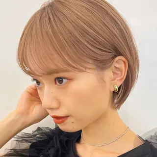 ショート カラー ヘアアレンジ 【柔らか透明感✨/ 似合せ前髪】大石葉月のヘアスタイル
