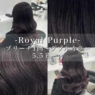 ロング カラー ヘアアレンジ 🫧透明感ラベンダー 似合わせ🫧あい🫧のヘアスタイル