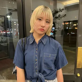 ミディアム 吉田 明日奏のヘアスタイル