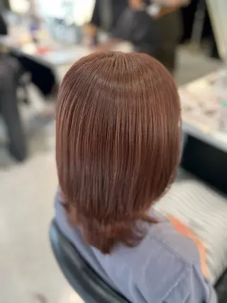 ロング 韓国風顔まわり/ベー ジュ/マツエク♡美咲のヘアスタイル