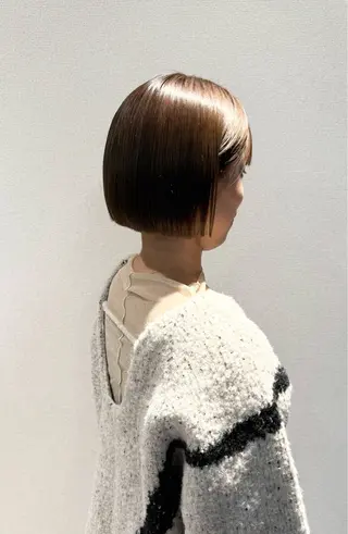 ショート Matie銀座所属・mun 【縮毛矯正】 モデル様募集中🫧のヘアスタイル