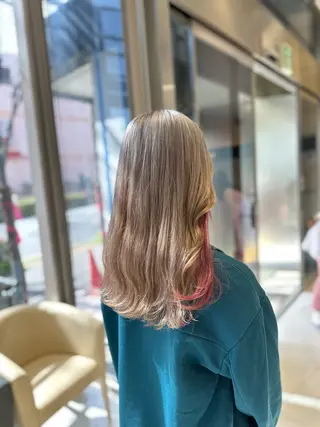 ロング カラー クロスパーマ/うる艶 カラー/Kurumiのヘアスタイル