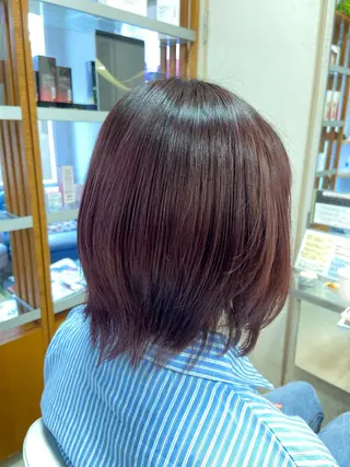 ミディアム カラー 菊地 美憂のヘアスタイル