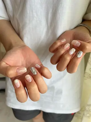 ネイル ちゅるんネイル🪄 耳ツボジュエリー🔗のネイルデザイン