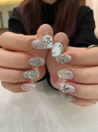 ネイル るか/透明感 カラー/アレンジのヘアスタイル