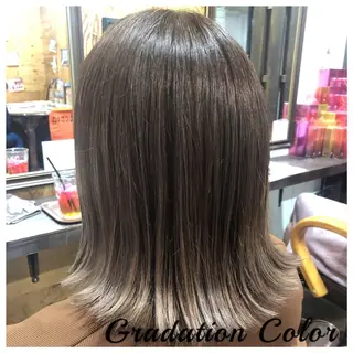 ミディアム カラー yuuka🌻 ハイライト/艶カラーのヘアスタイル