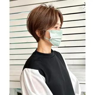 ショート re.share所属・茅ヶ崎/ショートボブ /ハイトーン/片野のヘアスタイル