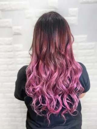 ロング カラー ヘアアレンジ Shelltie Fiel (シェルティフィエル)所属・次世代シールエクステ 錦糸町 小泉 朋之のヘアスタイル