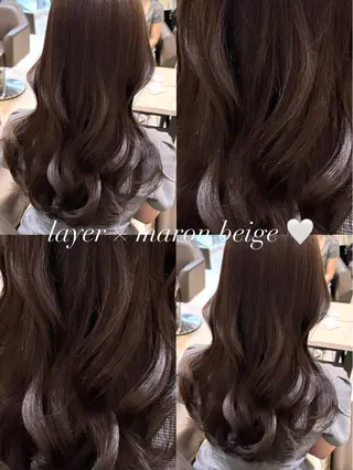 セミロング カラー ヘアアレンジ JYUNESU所属・韓国・韓国ヘア 髪質改善のヘアスタイル