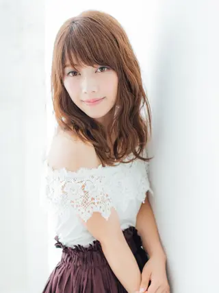 セミロング motion所属・FUKUNAGA YUのヘアスタイル