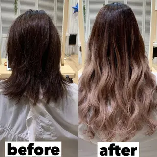 ロング カラー ヘアアレンジ マツエク・マツパ TATSUYA アートディレクターのヘアスタイル