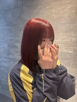 カラー ツヤ髪🎀暖色カラー さとあみのヘアスタイル