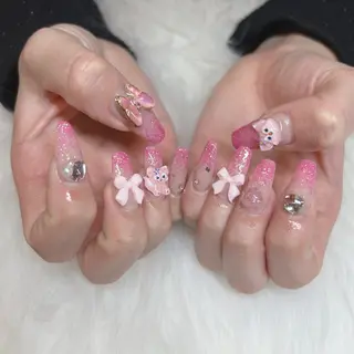 ロング HANA うるののネイルデザイン