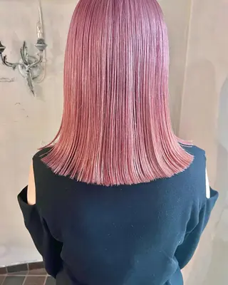 ミディアム カラー 暖色カラー/ブリーチ /かしむらゆうかのヘアスタイル