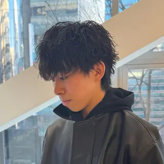 ショート パーマ メンズ SALOWIN名古屋Suite店所属・名古屋のメンズ特化 美容師/わたるのヘアスタイル